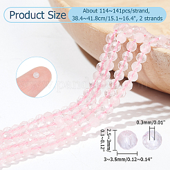 2 Strands Natural Rose Quartz Beads Strands&nbsp;G-NB0005-03