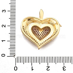 Brass Micro Pave Cubic Zirconia Pendants&nbsp;KK-K401-03G-01