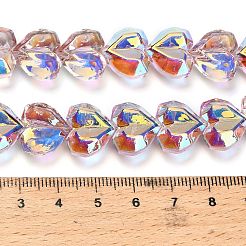 Electroplate Transparent Glass Beads Strands&nbsp;EGLA-B012-AB08