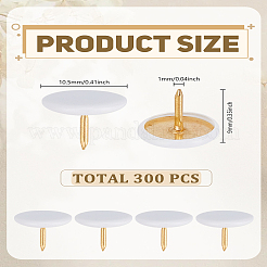 300Pcs Round Plastic Drawing Pins&nbsp;OFST-LP0001-07