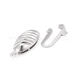 Tarnish Resistant 304 Stainless Steel Box Clasps&nbsp;STAS-G140-18P
