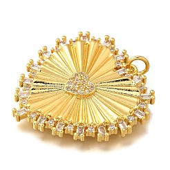 Brass Micro Pave Cubic Zirconia Pendants&nbsp;KK-U055-25G