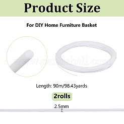 90M Round Plastic Rattan Cord&nbsp;OCOR-WH0077-134C