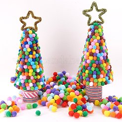 10mm to 30mm Mixed Sizes Multicolor Assorted Pom Poms Balls About 550pcs for DIY Doll Craft Party Decoration&nbsp;AJEW-PH0001-M