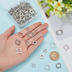 112Pcs 8 Style Tibetan Style Alloy Bead Frame&nbsp;FIND-PH0008-50