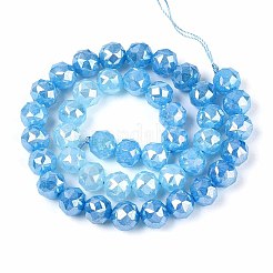 Anti-Tarnish Electroplate Glass Beads Strands&nbsp;GLAA-N064-10mm-03
