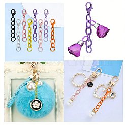 20Pcs 2 Colors Baking Paint Iron Curb Chain Extender & 20Pcs 2 Colors Baking Paint Alloy Open Jump Rings Findings Kits&nbsp;FIND-FS0005-29A