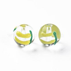 Transparent Glass Enamel Beads&nbsp;GLAA-N049-022