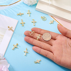 12Pcs 6 Styles Brass Micro Pave Cubic Zirconia Pendants&nbsp;KK-TA0002-35