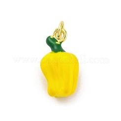 Brass Enamel Pendants&nbsp;KK-U066-03G