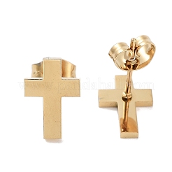 PVD Vacuum Plating 304 Stainless Steel Stud Earrings for Women&nbsp;EJEW-A048-47D-G