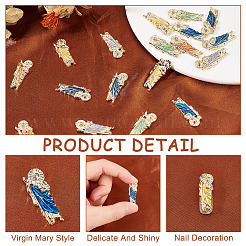 18Pcs 6 Colors Zinc Alloy Enamel Cabochons&nbsp;MRMJ-AR0001-15