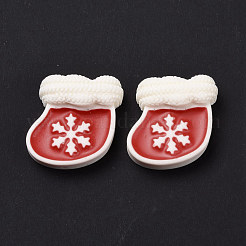 Christmas Theme Opaque Resin Cabochons&nbsp;RESI-G029-A08