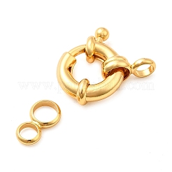 Brass Spring Ring Clasps&nbsp;X-KK-D407-01G-B