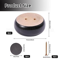 Wood Round Furniture Legs&nbsp;FIND-WH0199-412A