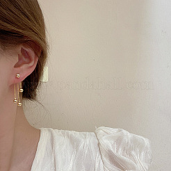 Brass Round Tassel Dangle Earrings&nbsp;FS-WGD059C-01