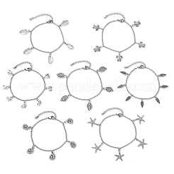 7Pcs Alloy Charm Bracelets&nbsp;BJEW-JB13656