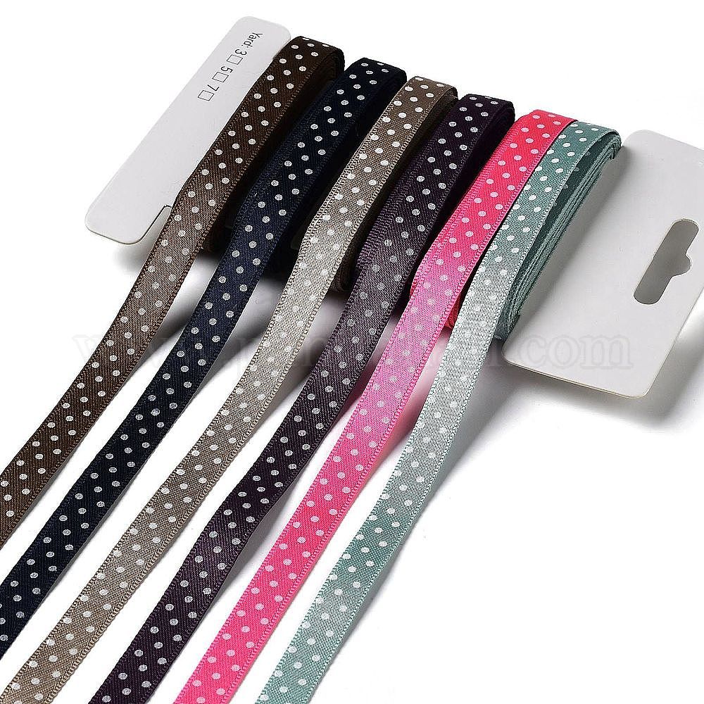 Poca Ribbon Wholesale 18 Yards 6 Colors Polyester Polka Dot Ribbon - Pandahall.com