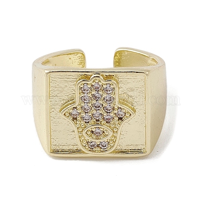Brass Adjustable Rings&nbsp;RJEW-K257-85A-G-1