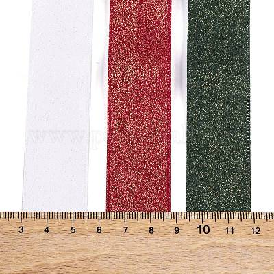 9 Yards 3 Styles Christmas Theme Polyester & Polycotton Ribbons Sets&nbsp;SRIB-A015-01A-01-1
