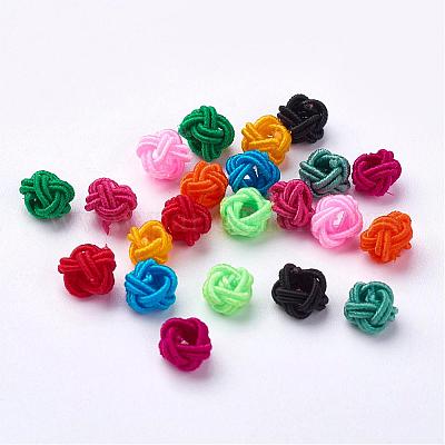 Polyester Weave Beads&nbsp;WOVE-N002-M-1