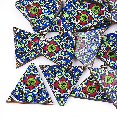 Printed Basswood Pendants&nbsp;WOOD-S045-013A-1