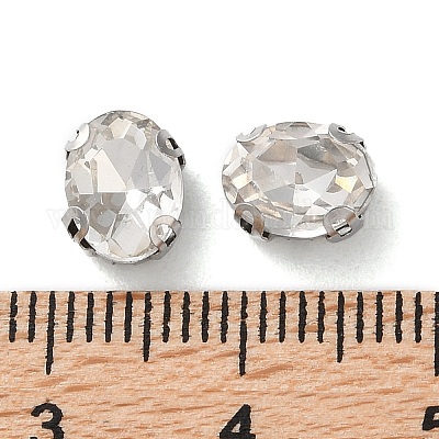 Oval Sew on Rhinestone&nbsp;RGLA-L028-02B-01-1