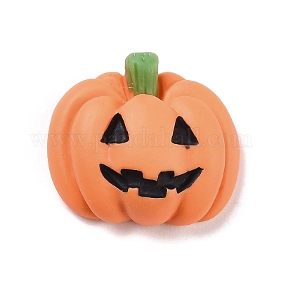 Pumpkin Opaque Resin Cabochons&nbsp;X-RESI-F031-05-1