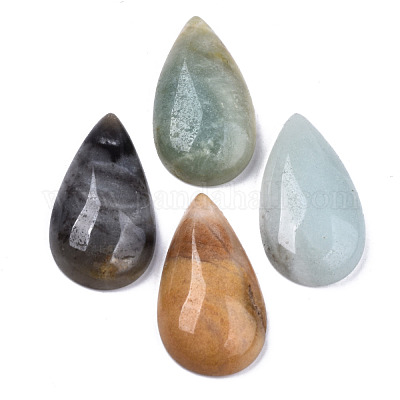 Natural Flower Amazonite Cabochons&nbsp;G-N326-72K-1