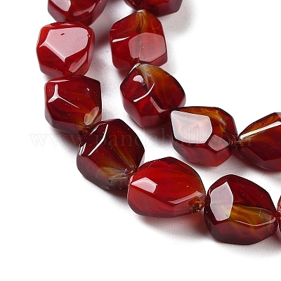 Handmade Gold Sand Lampwork Beads Strands&nbsp;LAMP-U001-01D-1