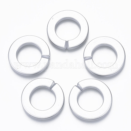 Opaque Spray Painted Acrylic Linking Rings OACR-S021-73A-B02-1