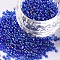 12/0 Glass Seed Beads, Trans. Colors Rainbow, Round, Blue, 2mm, Hole: 1mm, about 6666pcs/100g