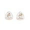 Brass Beads, Triangle, Rack Plating, Long-Lasting Plated, Lead Free & Cadmium Free, Silver, 3x3x1.5mm, Hole: 1.2mm