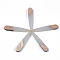 Resin & Walnut Wood Pendants, Teardrop, Light Steel Blue, 44x7.5x3mm, Hole: 1.2mm