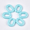 Acrylic Linking Rings, Quick Link Connectors, For Jewelry Chains Making, Oval, Sky Blue, 19x14x4.5mm, Hole: 11x5.5mm, about 680pcs/500g