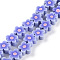 Handmade Flower Polymer Clay Beads Strands, Lilac, 9.6x4mm, Hole: 1.4mm, about 38pcs/Strand, 12.99''(33cm)