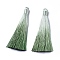 Polyester Tassel Big Pendant Decorations, Dark Sea Green, 80~85x8~20mm