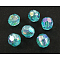 Eco-Friendly Transparent Acrylic Beads, Faceted, Round, AB Color, Sky Blue, 8mm, Hole: 1.5mm, about 2000pcs/500g