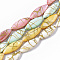 Drawbench Freshwater Shell Beads Strands, Dyed, Horse Eye, Mixed Color, 20~22x7.5~8.5x3.5~4.5mm, Hole: 1mm, about 24pcs/Strand, 15.35 inch~15.55 inch