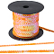 1Roll Plastic Paillette/Sequins Chain Rolls, AB Color, Orange, 6mm, 1roll/set