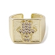 Brass Adjustable Rings&nbsp;RJEW-K257-85A-G-2