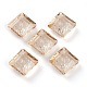Embossed Glass Rhinestone Pendants&nbsp;GLAA-J101-03A-001GS-1