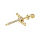 Brass Micro Pave Cubic Zirconia Pendants&nbsp;KK-P293-08G-2
