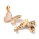 Brass Micro Pave Clear Cubic Zirconia Pendants&nbsp;KK-B102-16G-2