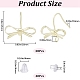 28Pcs Bowknot Shape Brass Earring Hook&nbsp;DIY-SP0001-06G-2