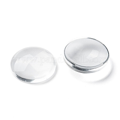 Transparent Glass Cabochons, Half Round/Dome, Clear, 39.5~40x8mm