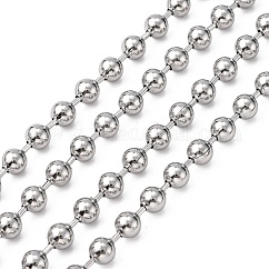 Tarnish Resistant 304 Stainless Steel Ball Chains, with Spool, Stainless Steel Color, 1.5mm