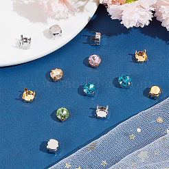 280Pcs 2 Colors 201 Stainless Steel Sew on Prong Settings&nbsp;STAS-UN0051-88