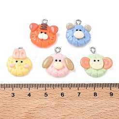 Kawaii Animal Opaque Resin Pendants&nbsp;RESI-B044-01P