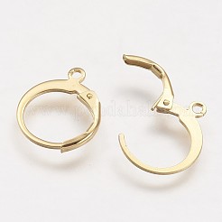 304 Stainless Steel Leverback Earring Findings&nbsp;STAS-F041-47-G